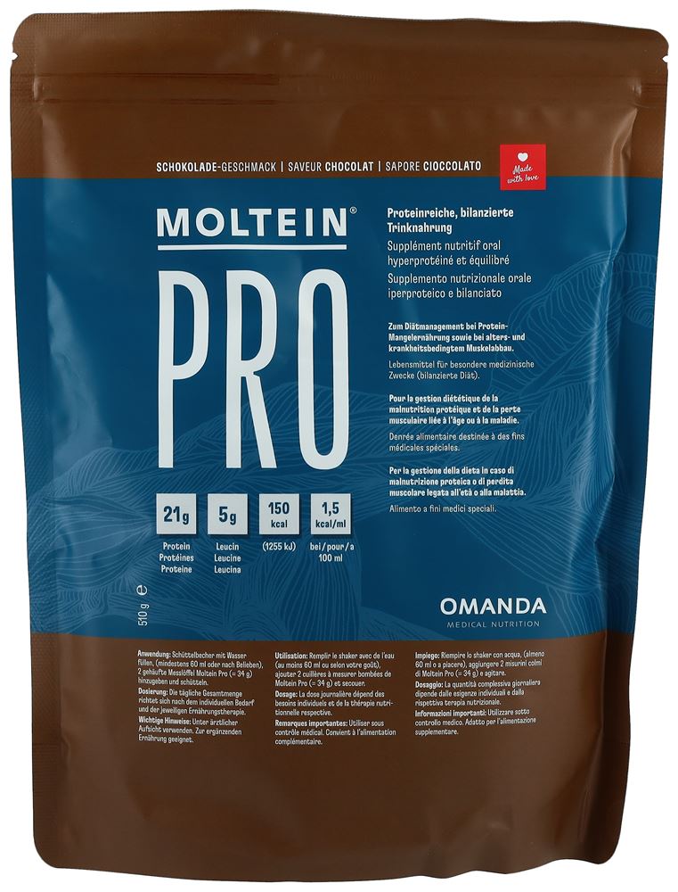 Moltein PRO 1.5 chocolat sach 510 g