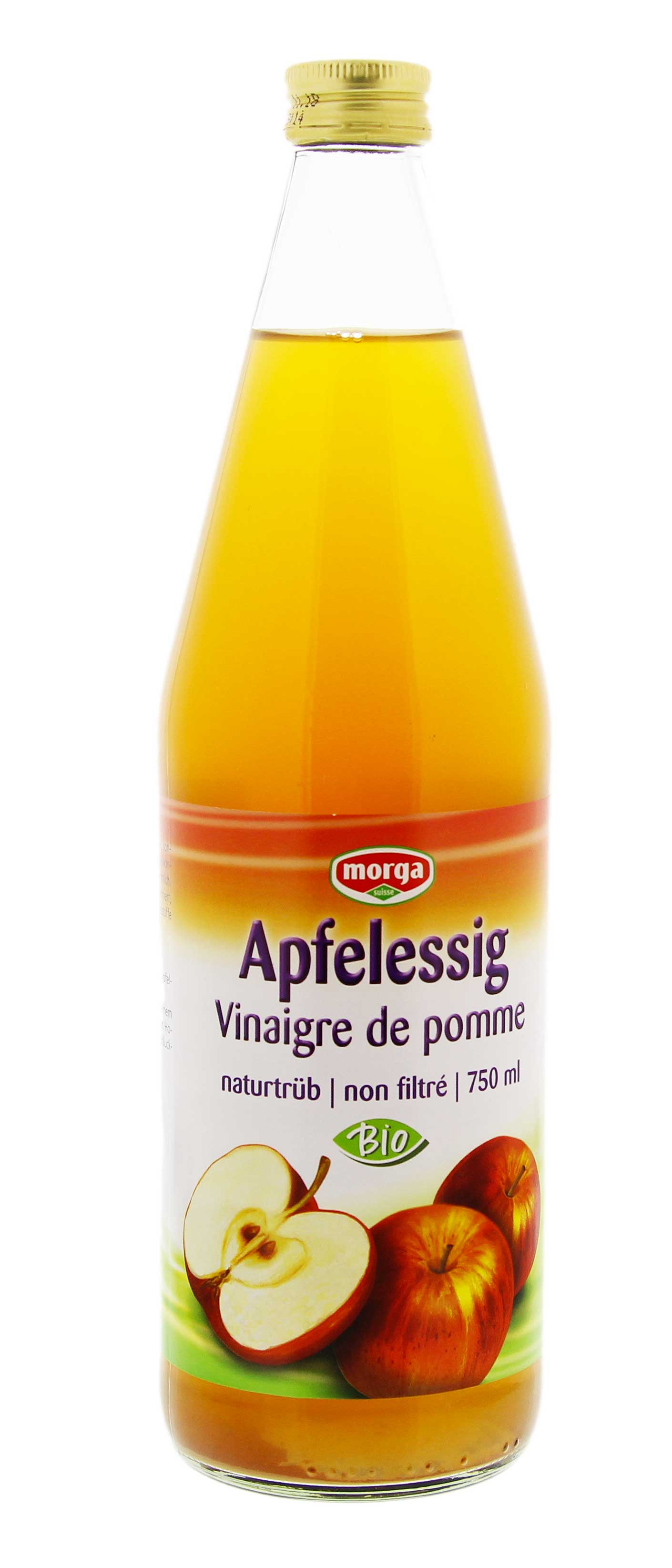 Morga vinaigre de pommes bio non filtré fl 7.5 dl