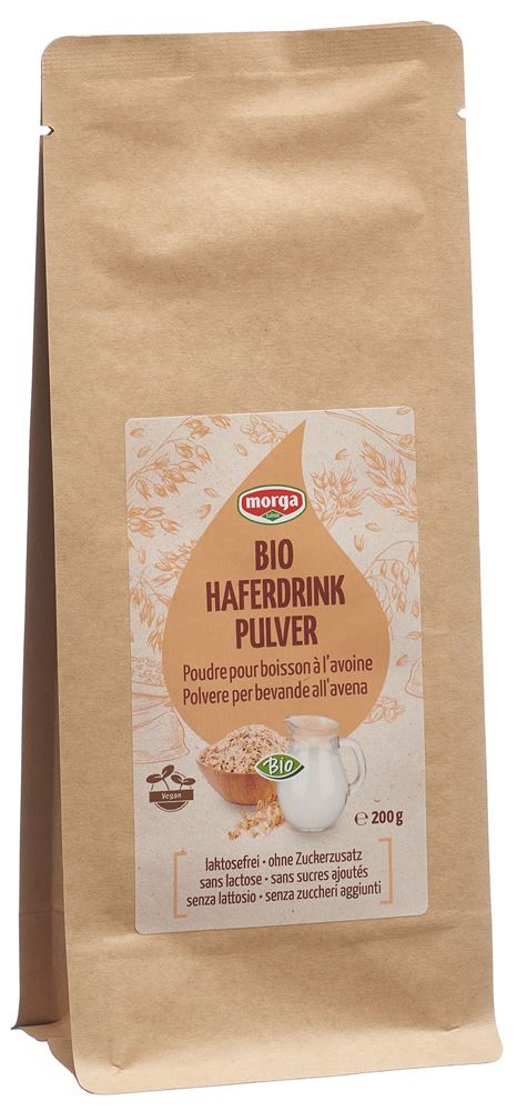 Morga poudre pour boisson à l'avoine sans gluten bio sach 200 g