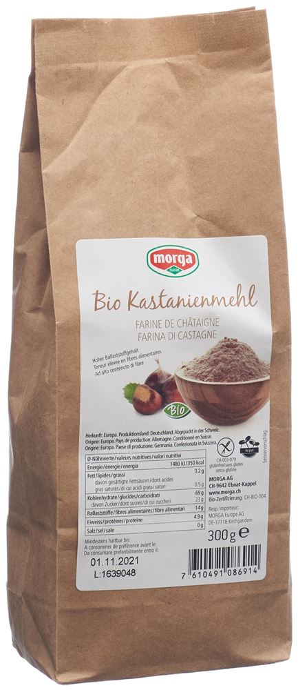 morga Kastanienmehl Bio glutenfrei 300 g