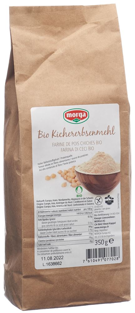 Image of Morga Kichererbsenmehl glutenfrei Bio Knospe 350 g