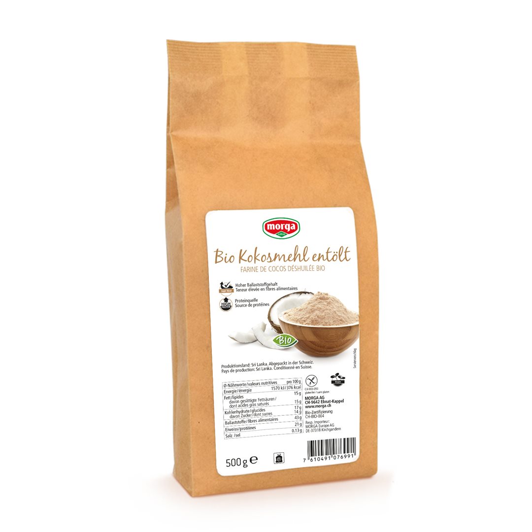 Image of Morga Kokosmehl entölt glutenfrei Bio 500 g