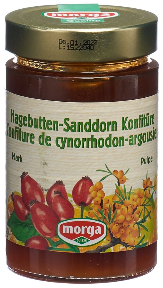 Image of Morga Konfitüre Sanddorn Hagebuttenmark 350 g