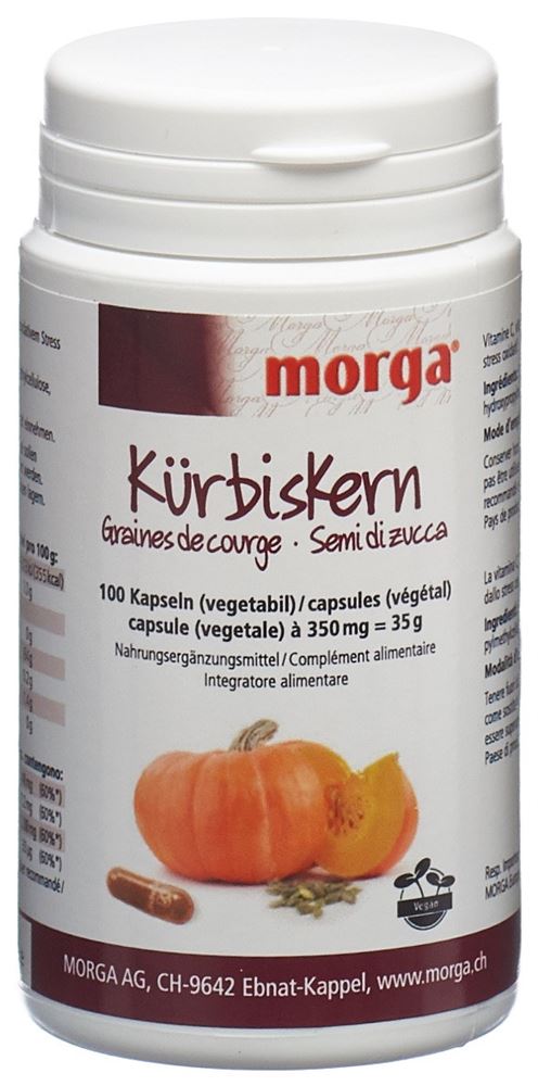 Image of Morga Kürbiskern Vegicaps 100 Stk