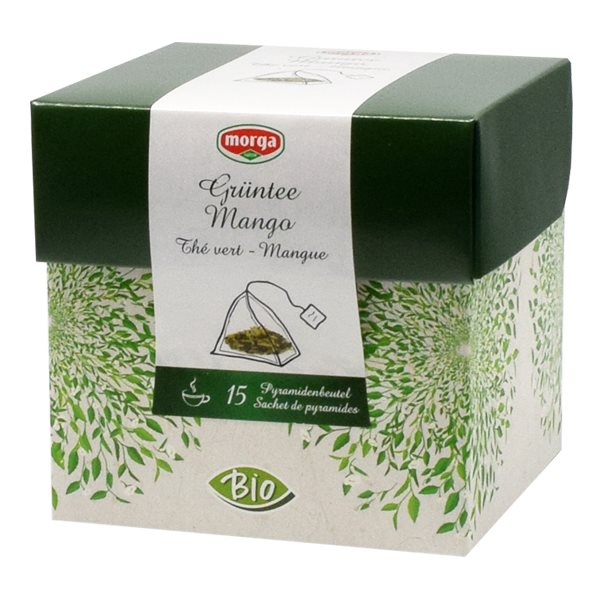 Morga tè verde mango bustina a piramide bio 15 pezzi