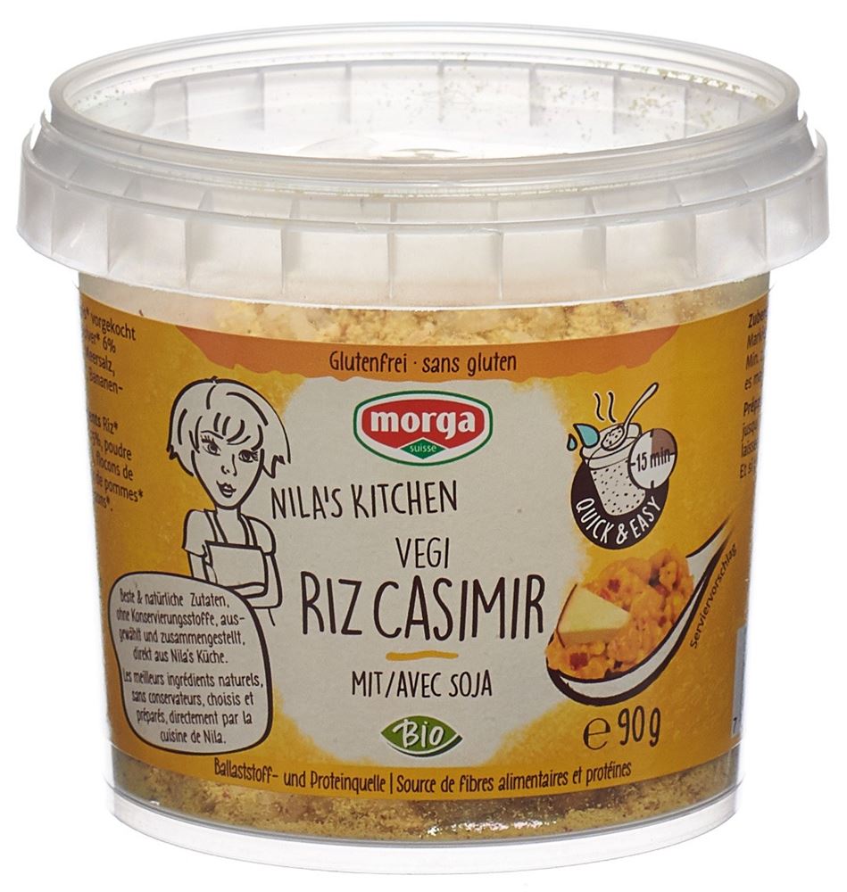 Morga Riso Casimir con soia vegetariano senza glutine bio scatola 90 g