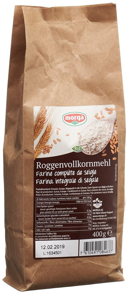 Image of Morga Roggenvollkornmehl Bio Btl 400 g