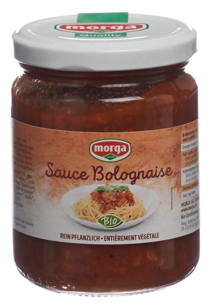 Image of Morga Sauce Bolognaise mit Soja Bio Glas 250 g