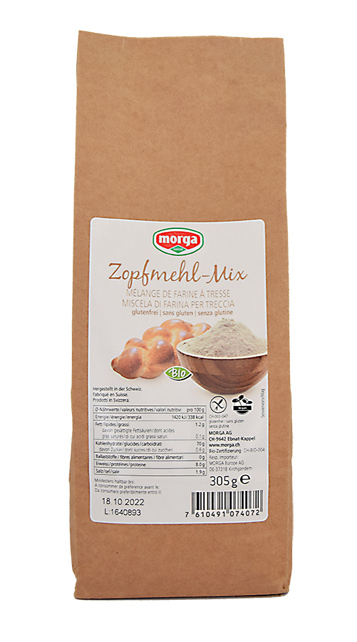 Morga mélange de farine pour tresse sans gluten bio 305 g