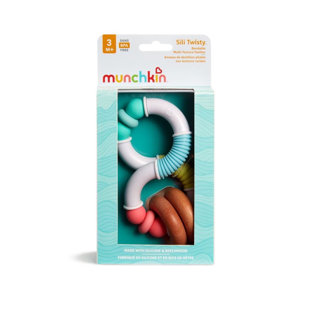 Munchkin Sili Twisty Beissring Holz & Silicone 3M+