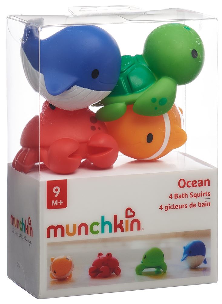 Munchkin Spruzzi da bagno 9M+ Oceano 4 pezzi