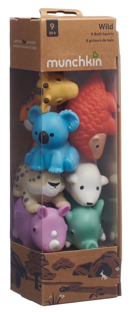 Munchkin Spruzzatori da bagno 9M+ Wild 8 pezzi