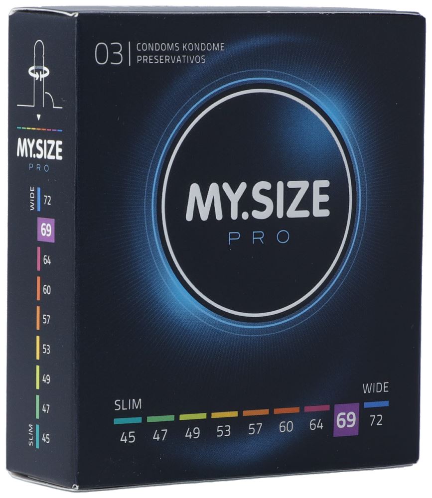 MY Size PRO préservatif 69mm 3 pce