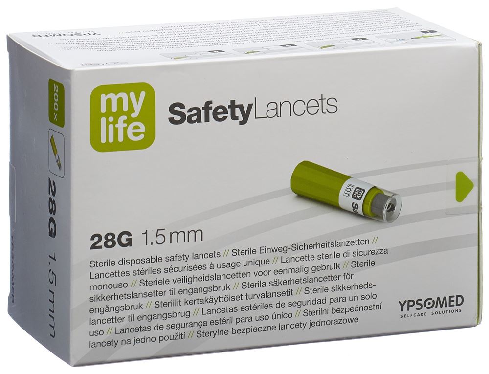mylife (Ip-Aps) SafetyLancets lancettes de sécurité 28G 200 pce