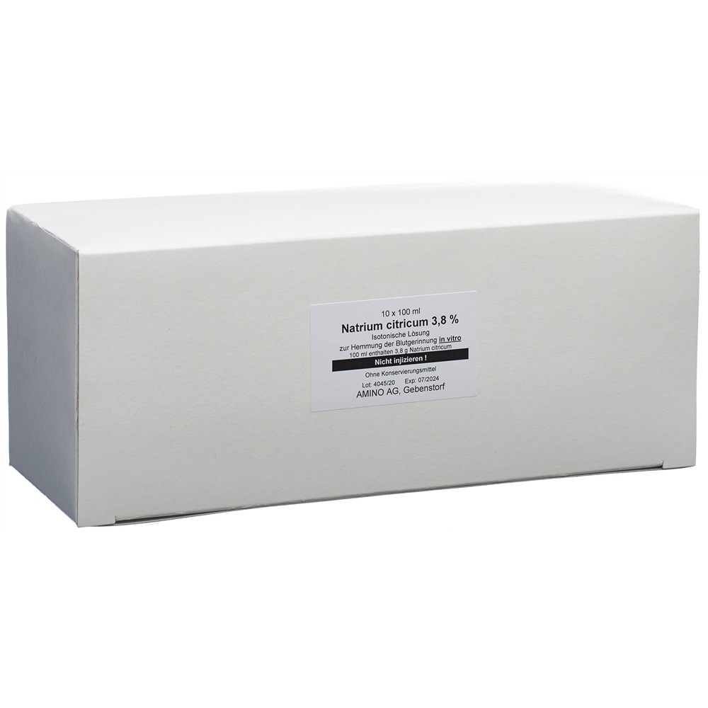 Image of Natriumcitrat Amino Lös 3.8 % 10 Durchstf 100 ml