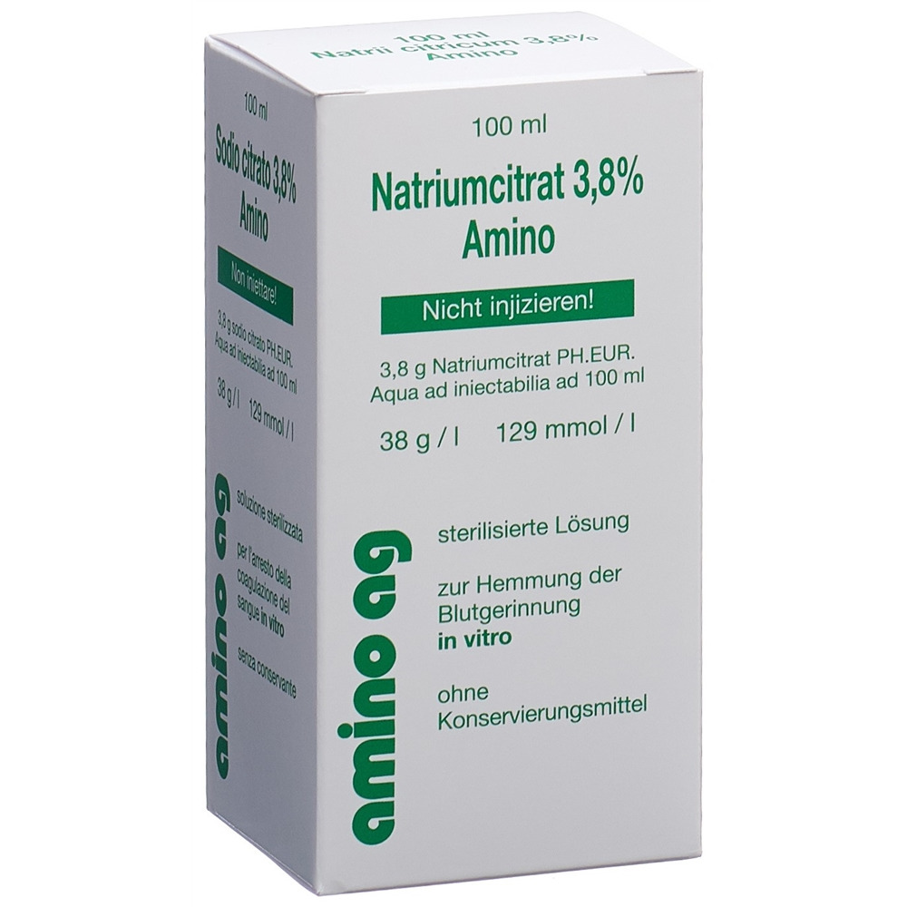 Image of Natriumcitrat Amino Lös 3.8 % Durchstf 100 ml