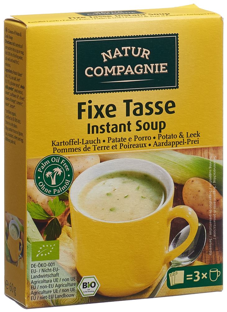 Image of Natur Compagnie Instant Suppe Kartoffel Lauch Bio 60 g