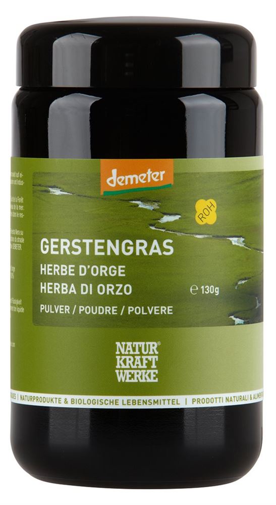 NaturKraftWerke Herbe d'orge Poudre Demeter 130 g