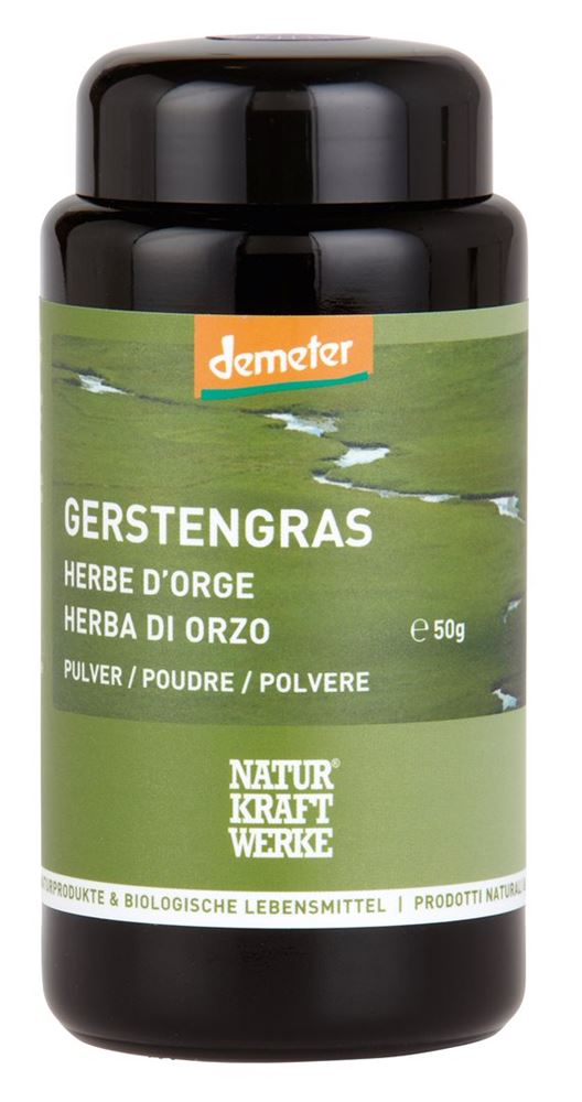 NaturKraftWerke Herbe d'orge Poudre Demeter 50 g