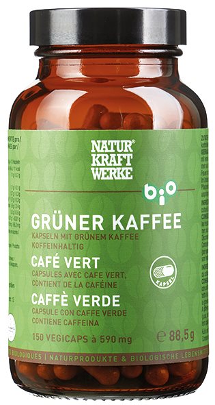 NaturKraftWerke Grüner Kaffee Pulver Vegicaps à 590mg Bio/kbA 150 Stk