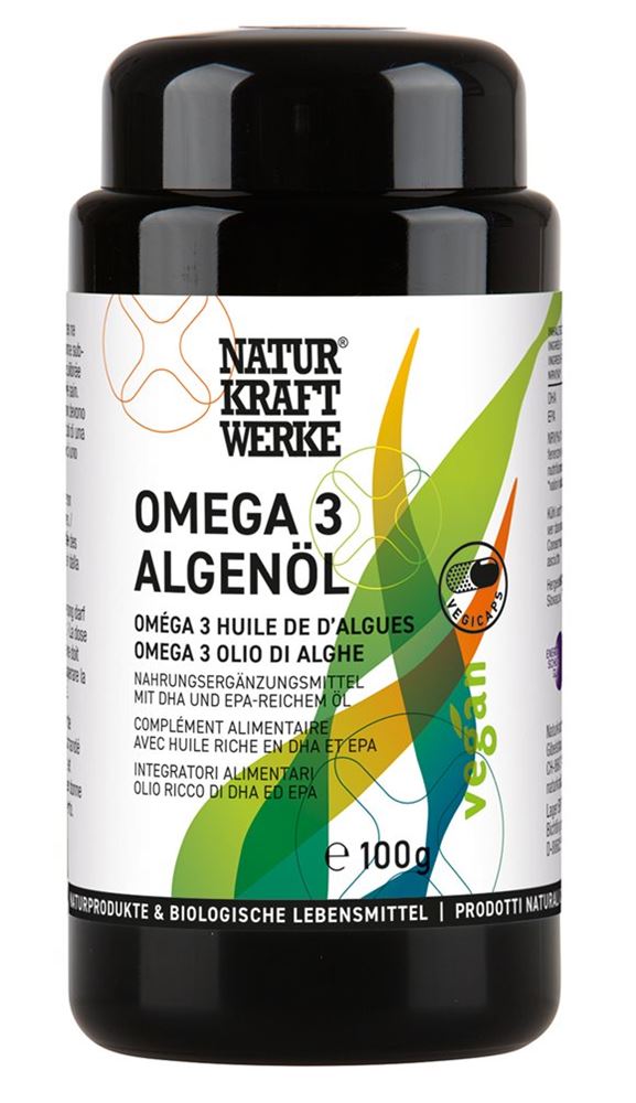 NaturKraftWerke Omega 3 olio di alghe vegicaps vetro 100 g