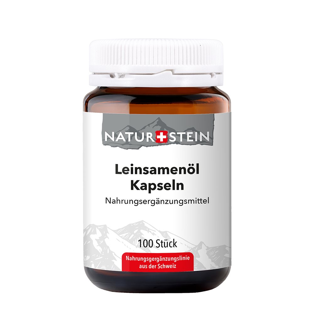 Naturstein Leinsamenöl Kaps Glasfl 100 Stk