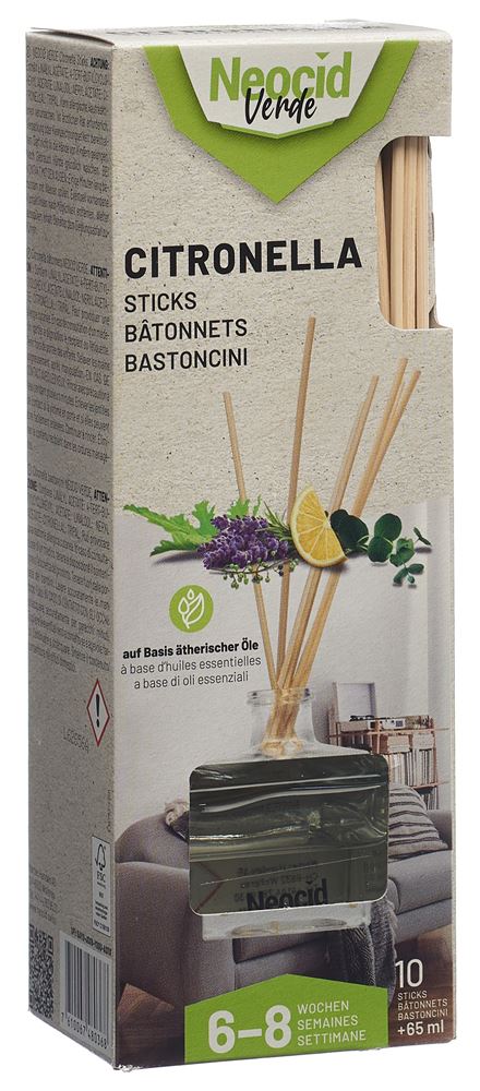 Image of Neocid Verde Citronella mit 10 Sticks Fl 65 ml
