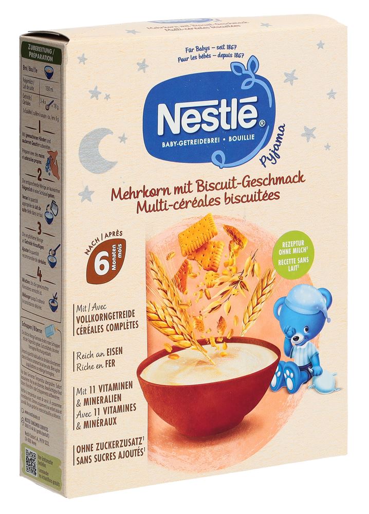 Nestlé Baby-Brei Pyjama Mehrkorn mit Biscuit-Geschmack 6 Monate 160 g