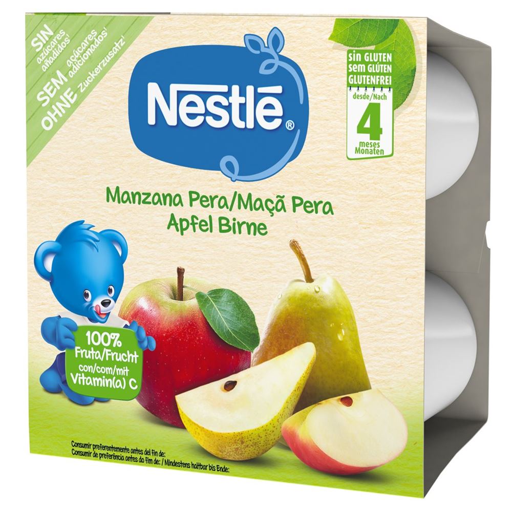 Image of Nestlé Kompott Apfel Birne 4 x 100 g