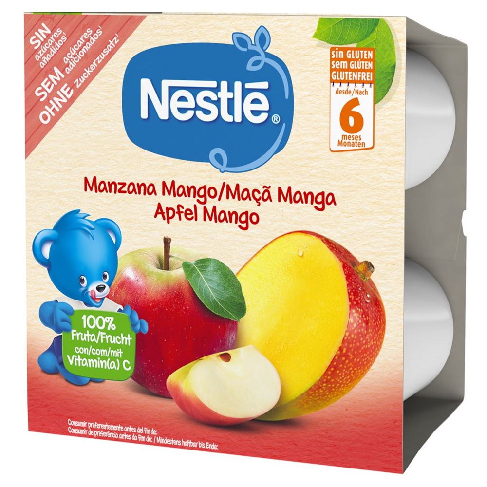 Image of Nestlé Kompott Apfel Mango 4 x 100 g