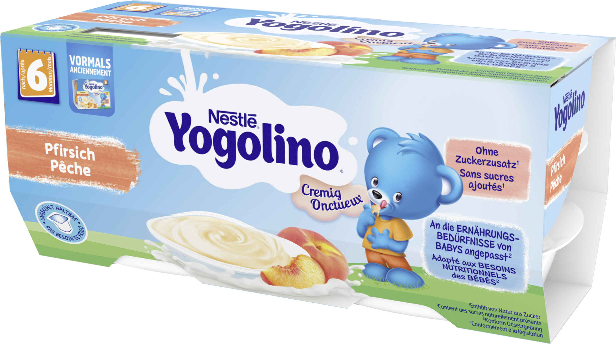 Nestlé Yogolino onctueux pêche 6 mois 6 x 50 g