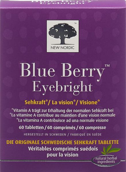 NEW Nordic Blue Berry Eyebright Tabl 60 Stk