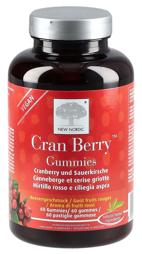 New Nordic Cran Berry Gummies bte 60 pce