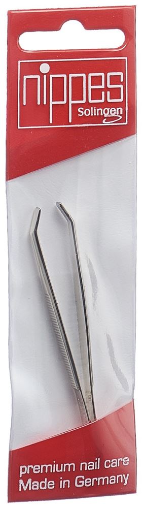 Nippes Pinzette 8cm gebogen vernickelt