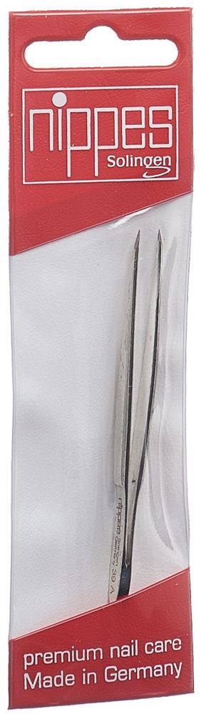 Nippes Pinzette 8cm spitz vernickelt