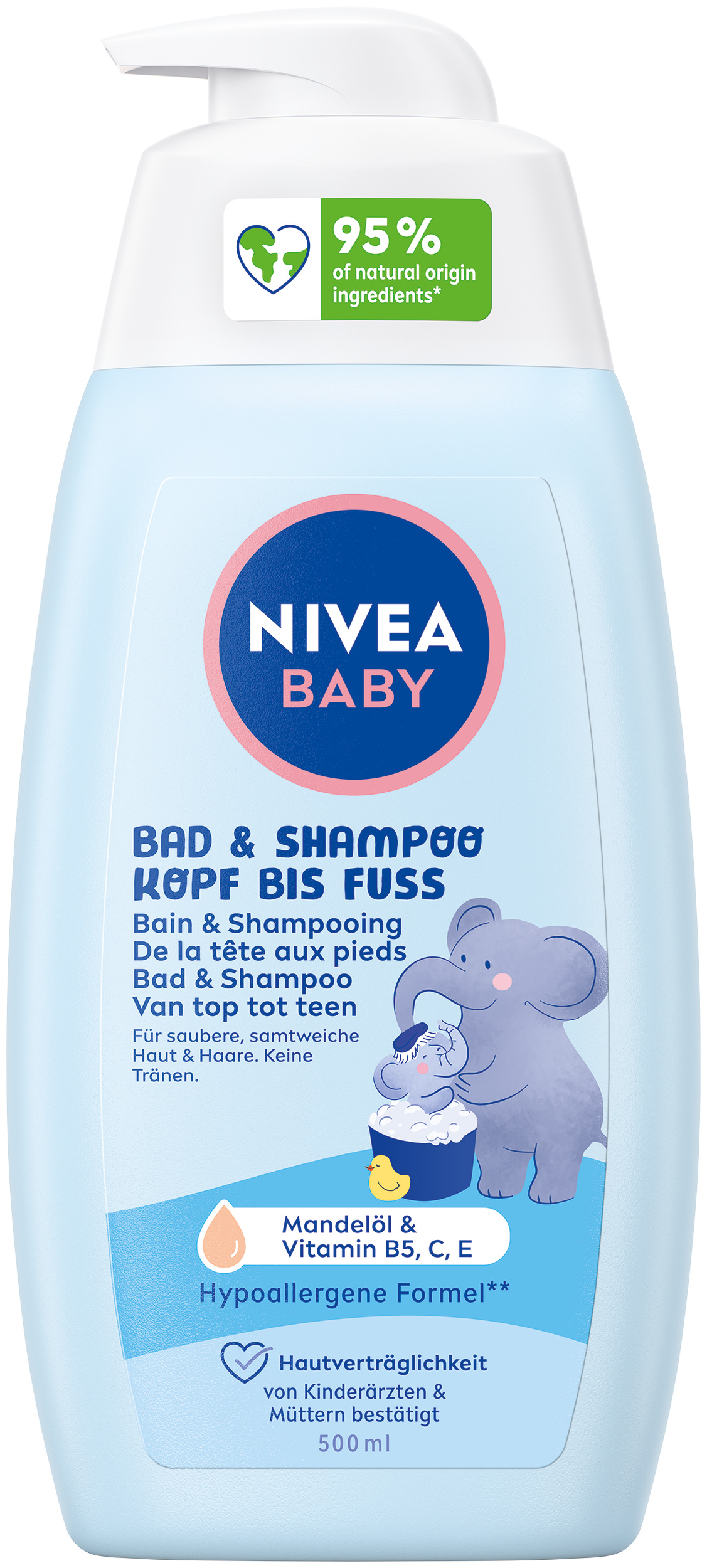 Nivea Baby bain & shampooing de la tête aux pieds fl 500 ml