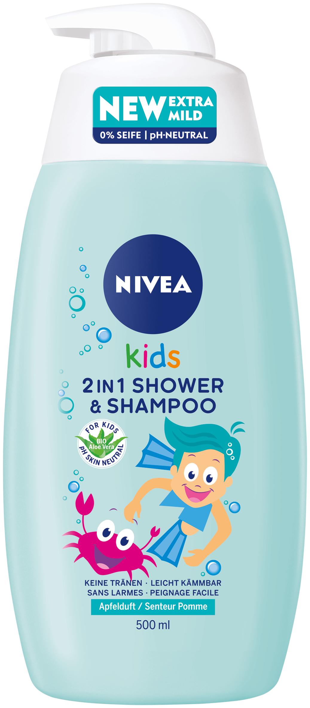Nivea kids 2in1 doccia & shampoo boy mela 500 ml
