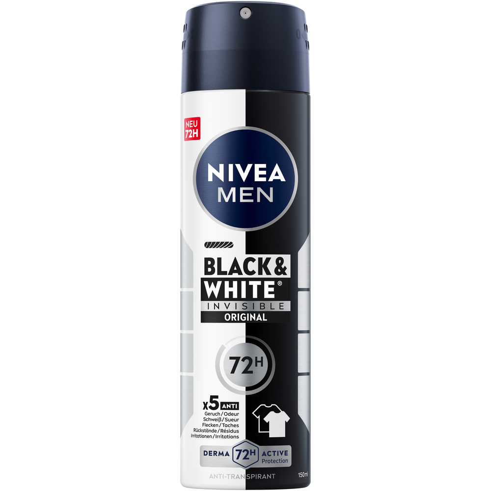 Nivea MEN Deo Invisible Black & White Spray Original 150 ml