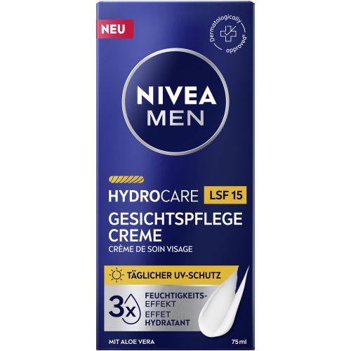 Image of Nivea MEN Hydrocare Feuchtigkeitscreme Lsf15 75 ml