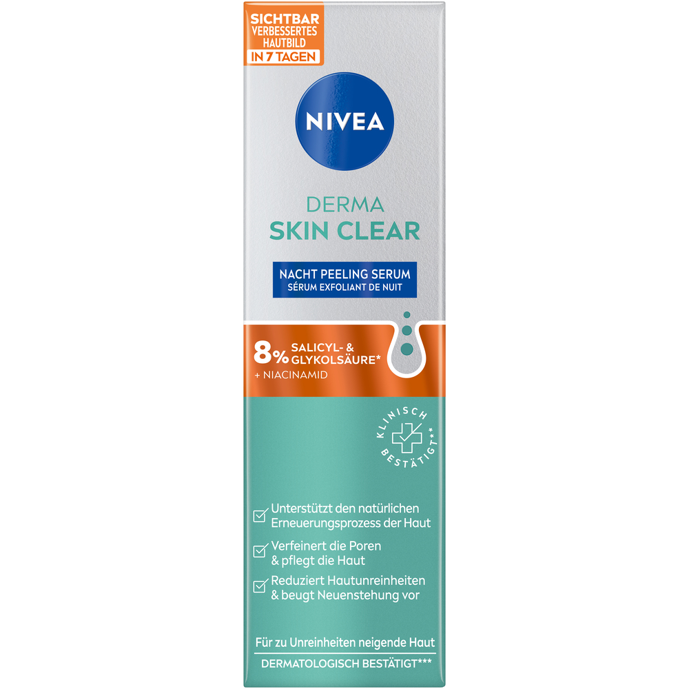 Nivea Peeling Serum Nacht Derma Skin Clear Tb 40 ml