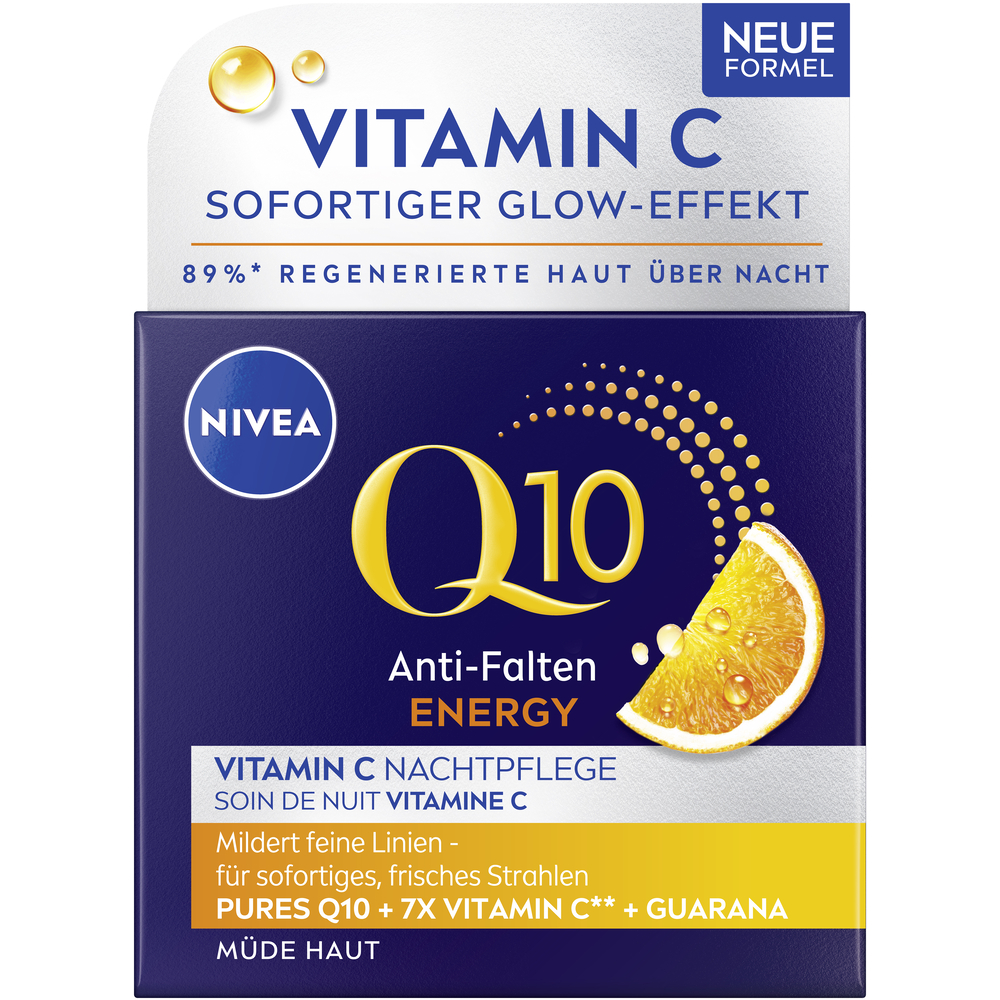 Image of Nivea Q10 Energy Nachtcreme Anti-Falten Topf 50 ml