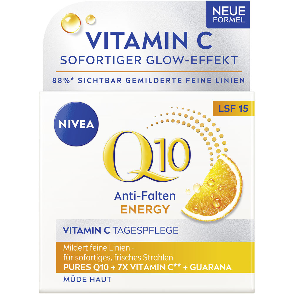 Image of Nivea Q10 Energy Tagescreme Anti-Falten Lsf15 Topf 50 ml