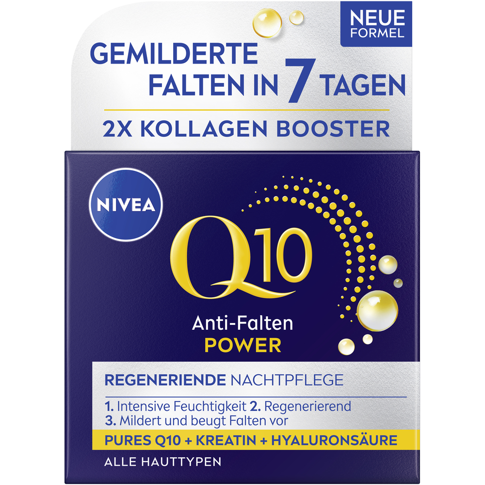 Nivea Q10 power crème de nuit anti-rides régénérante pot 50 ml