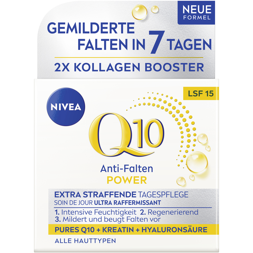 Image of Nivea Q10 Power Tagescreme Anti-Falten straffend Lsf15 Topf 50 ml