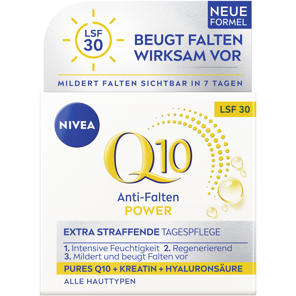 Image of Nivea Q10 Power Tagescreme Anti-Falten straffend Lsf30 Topf 50 ml