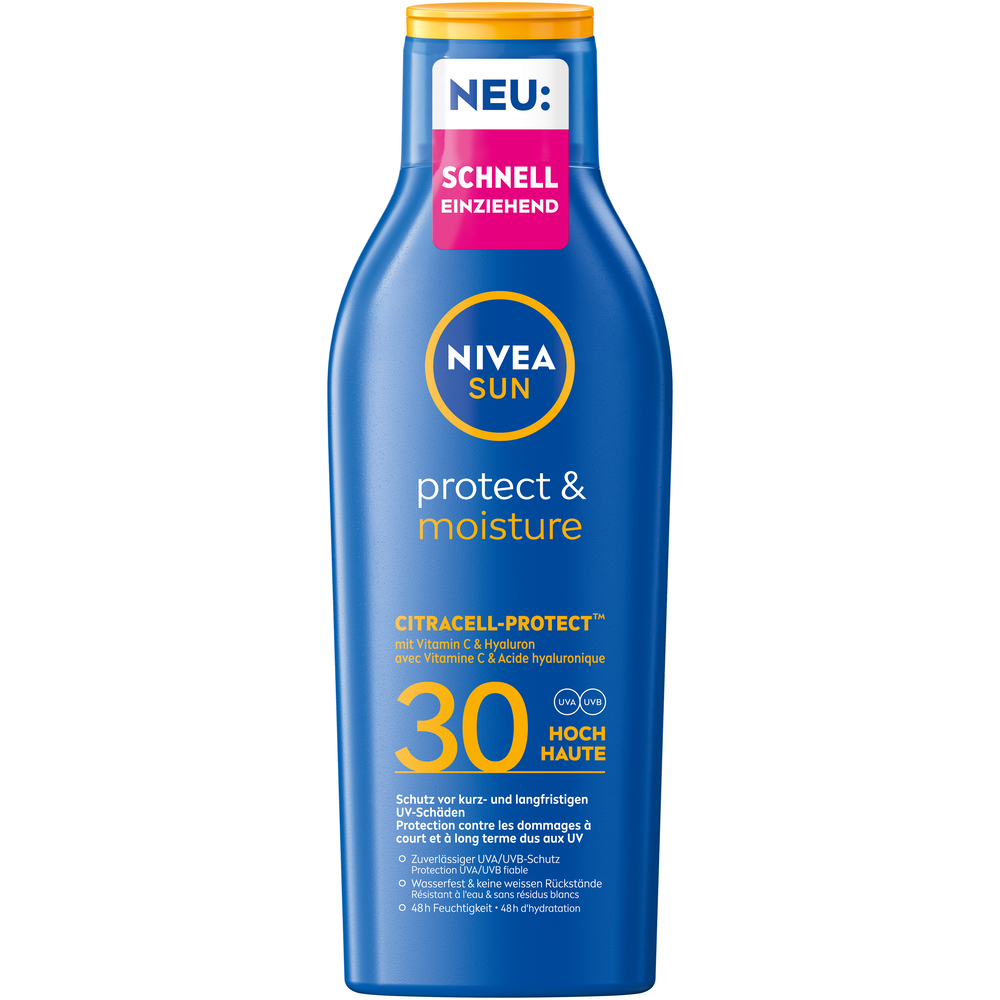 Image of Nivea SUN Protect & Moisture Sonnenmilch Lsf30 Fl 200 ml