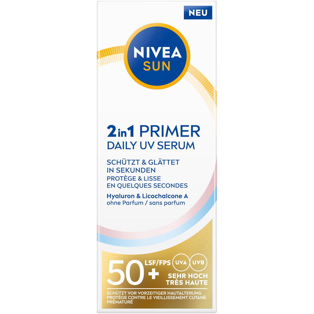 Nivea SUN UV Face Primer Serum 2in1 Lsf50+ Disp 30 ml