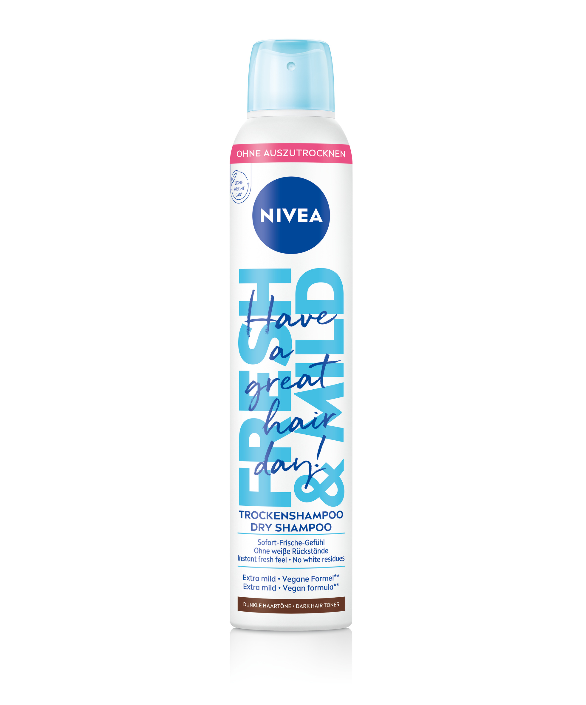 Image of Nivea Trockenshampoo Fresh & Mild dunkle Haartöne 200 ml