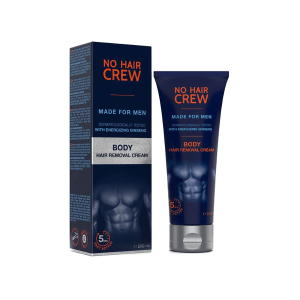 NO Hair Crew Enthaarungscreme für den Intimbereich für Männer Tube 100 ml Haarentfernung Rasur Körperpflege Vegan