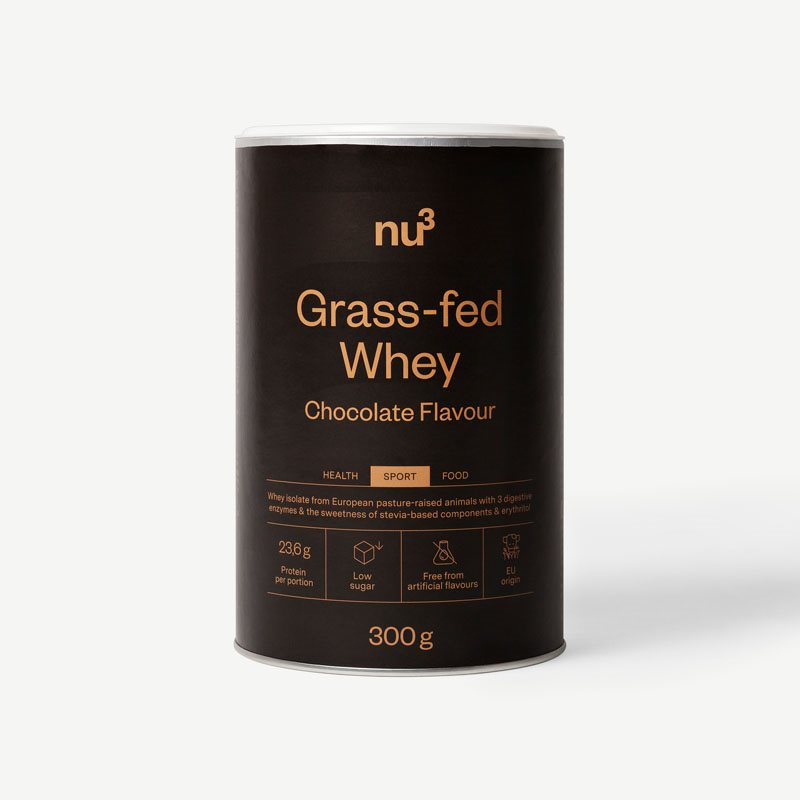 Image of nu3 Grass Fed Whey Powder Chocolate 300 g